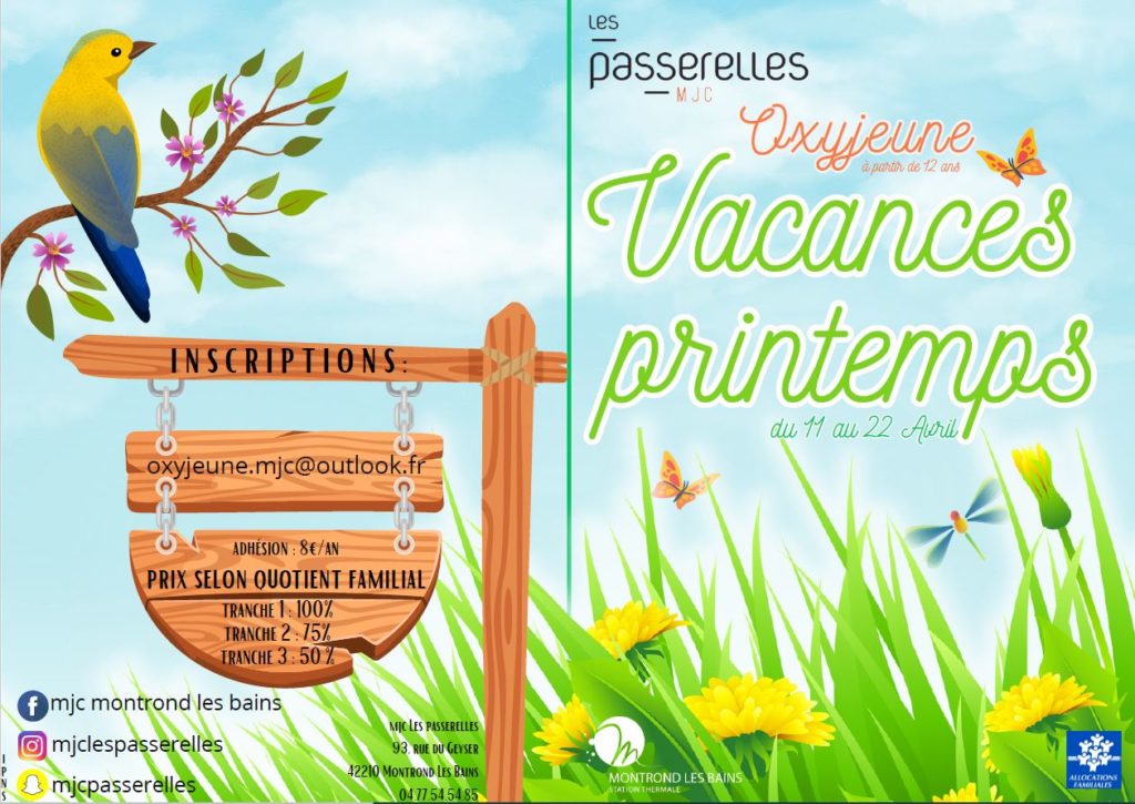 Vacances Avril jeunes vignette