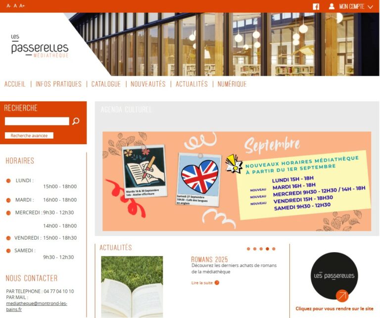 Screen catalogue mediathèque