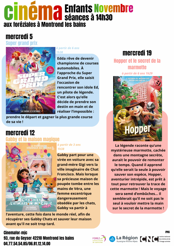 prog ciné novembre 2025 P1